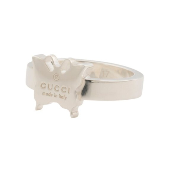 GUCCI Sterling Silver Made In Italy Sterling Silver Butterfly Motif Ring - Picture 1 of 2